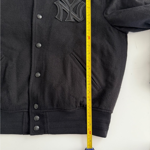 ‼️SOLD ‼️Ralph Lauren Men Yankees Cashmere Jacket Medium M Black Purple Labe - Picture 5 of 15